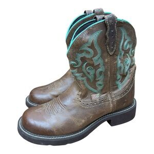 Justin Gypsy Womens Size 9B Brown Leather Cowboy Western Boots